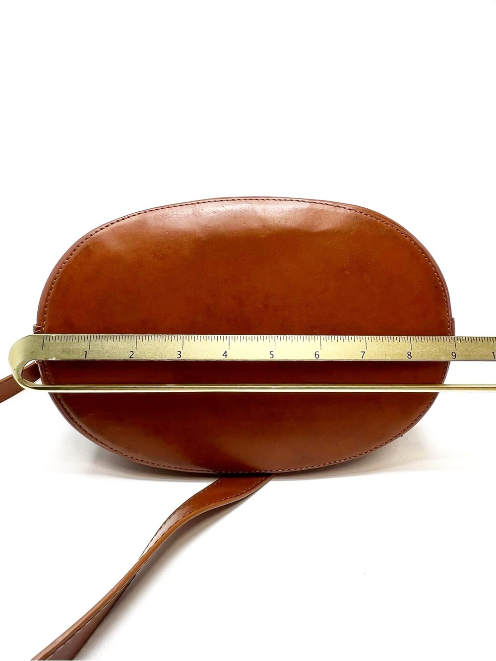 Sezane Farrow Bag Natural (Brown) Heritage Leather Bucket Shape Handbag - Picture 13 of 15